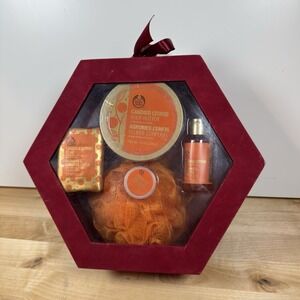 VTG The Body Shop Candied Citrus Body Butter Shower Gel Soap Lip Balm Gift Set